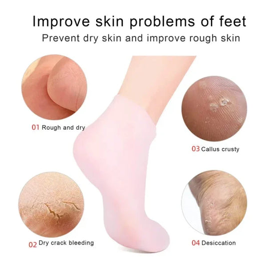 Silicone Jelly Socks | Ultra-Moisturizing Gel Foot Care Protector | Without Box