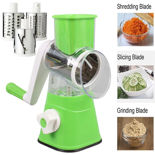 Multi-Functional Tabletop Drum Grater I Manual Vegetable Cutter Slicer & Grater | Chopper