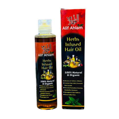 Alif Ahlam Herbs Infused Hair Oil | 100% Natural & Organic