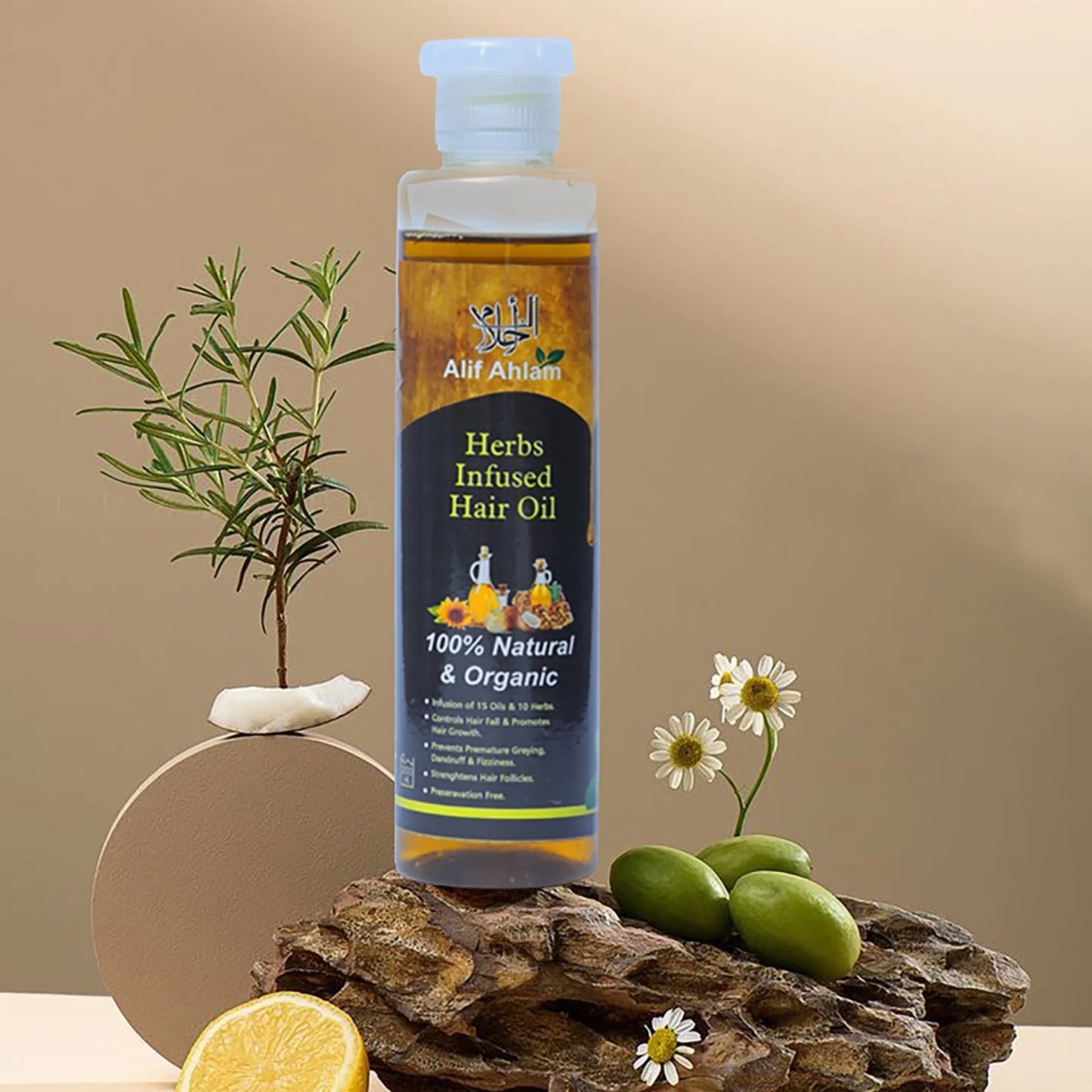 Alif Ahlam Herbs Infused Hair Oil | 100% Natural & Organic