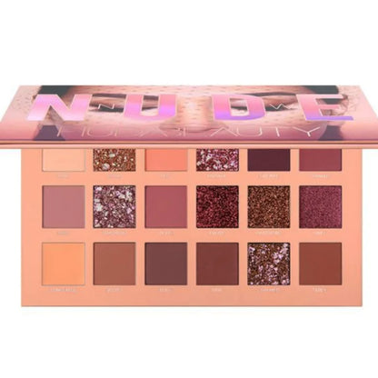 18 Colors Nude Eyeshadow Palette | Matte & Shimmer Pigmented Shades | Long-Lasting Eye Makeup