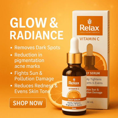 Relax Vitamin C Daily Serum 30ml | Brightening, Tightening & Even Skin Tone Formula