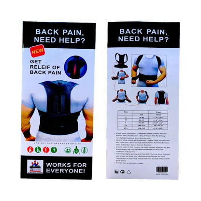 Back Pain Relief Posture Corrector Belt | Adjustable Back & Shoulder Support for Better Posture, Lower & Upper Back Pain