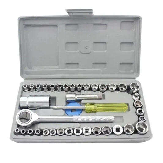 40pcs Aiwa Socket Wrench Tool Kit | Stainless Steel, Durable, Multi-Purpose