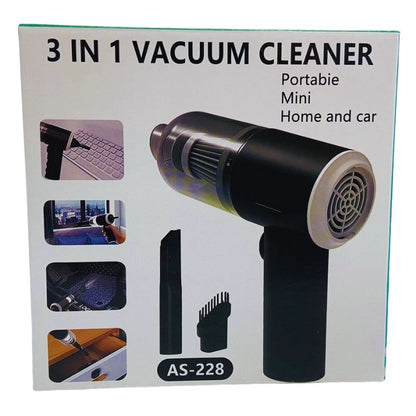 3 In 1 Portable Vacuum Cleaner Duster Blower  | Air Pump Wireless Hand-held Cleaning For Car Home
