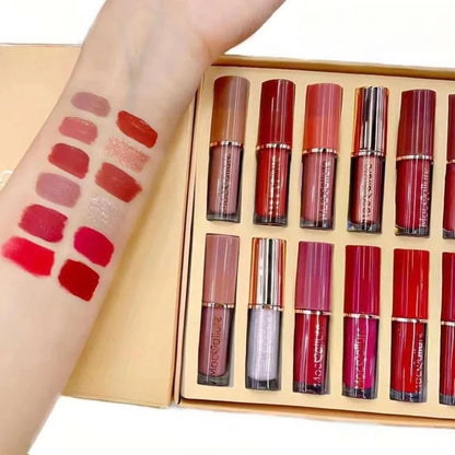 12 Pcs Mocallure Matte Liquid Lipstick Set | High Pigment | Waterproof & Long-Lasting