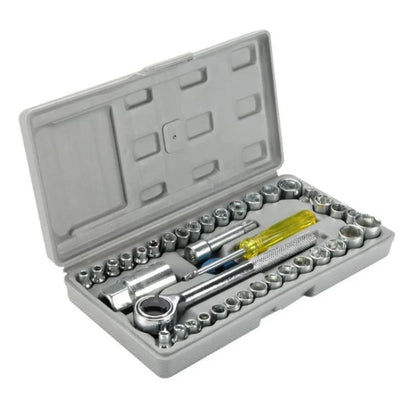 40pcs Aiwa Socket Wrench Tool Kit | Stainless Steel, Durable, Multi-Purpose