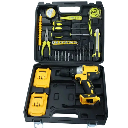 Dunlandi 24V Cordless Drill Machine Set | 2 Batteries + Tool Kit