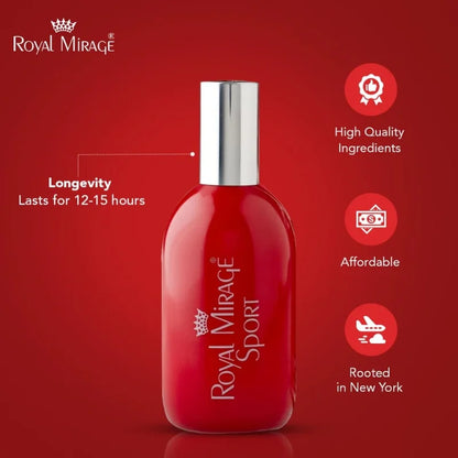 Royal Mirage Sport Eau De Cologne 120ml | Long-Lasting Unisex Perfume