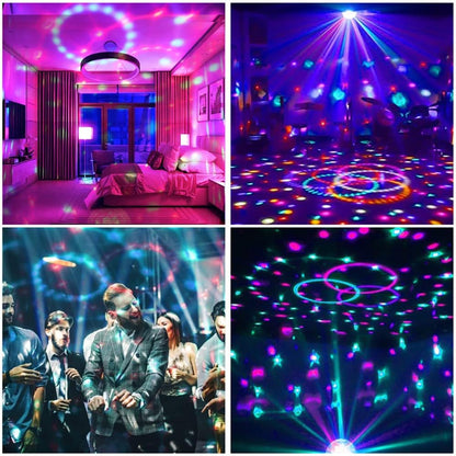 LED Disco Party Lights Crystal Magic Ball 3W RGB