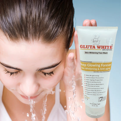 Gluta White Skin Whitening Face Wash | 7-in-1 Advanced Brightening & Anti-Aging