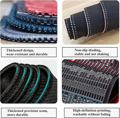 Large Excel Shortcut Keyboard & Mouse Pad & Table Mat (30×80cm) | Extended Non-Slip Desk Mat with Office Software Commands – Ideal for Work, Study & Gaming