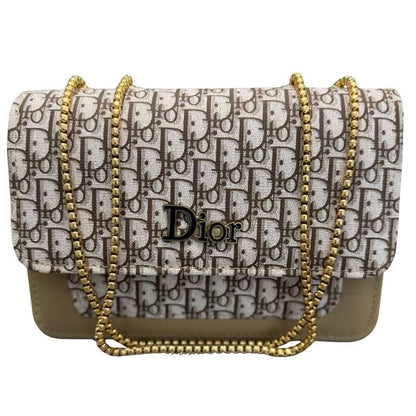 Dior Oblique Canvas & Black Leather Flap Clutch – Timeless Designer Statement Piece