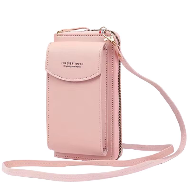 Portable Soft Leather Women’s Crossbody Bag | Wallet & Mobile Phone Purse | Light Blue