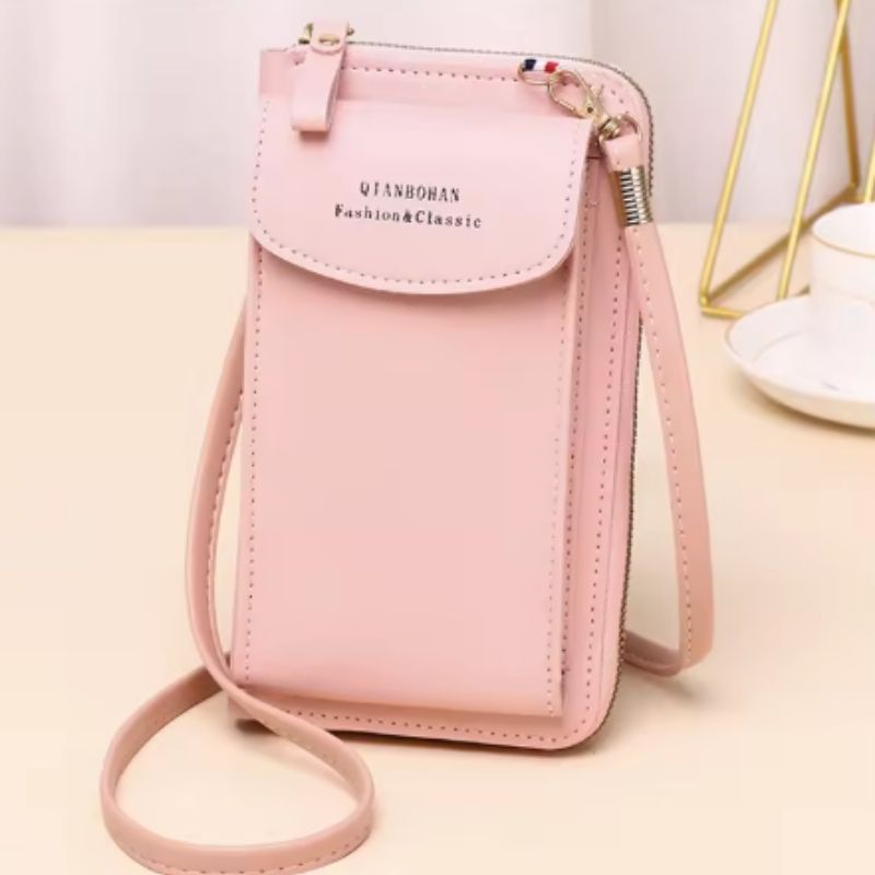 Portable Soft Leather Women’s Crossbody Bag | Wallet & Mobile Phone Purse | Light Blue