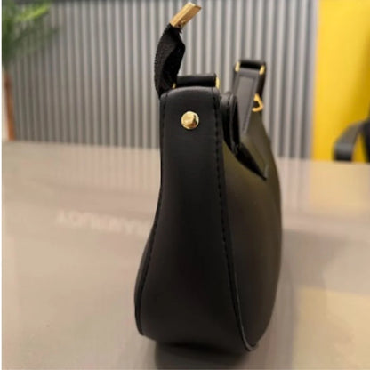 Crescent Leather Luxury Shoulder Bag for Women | Skin Color