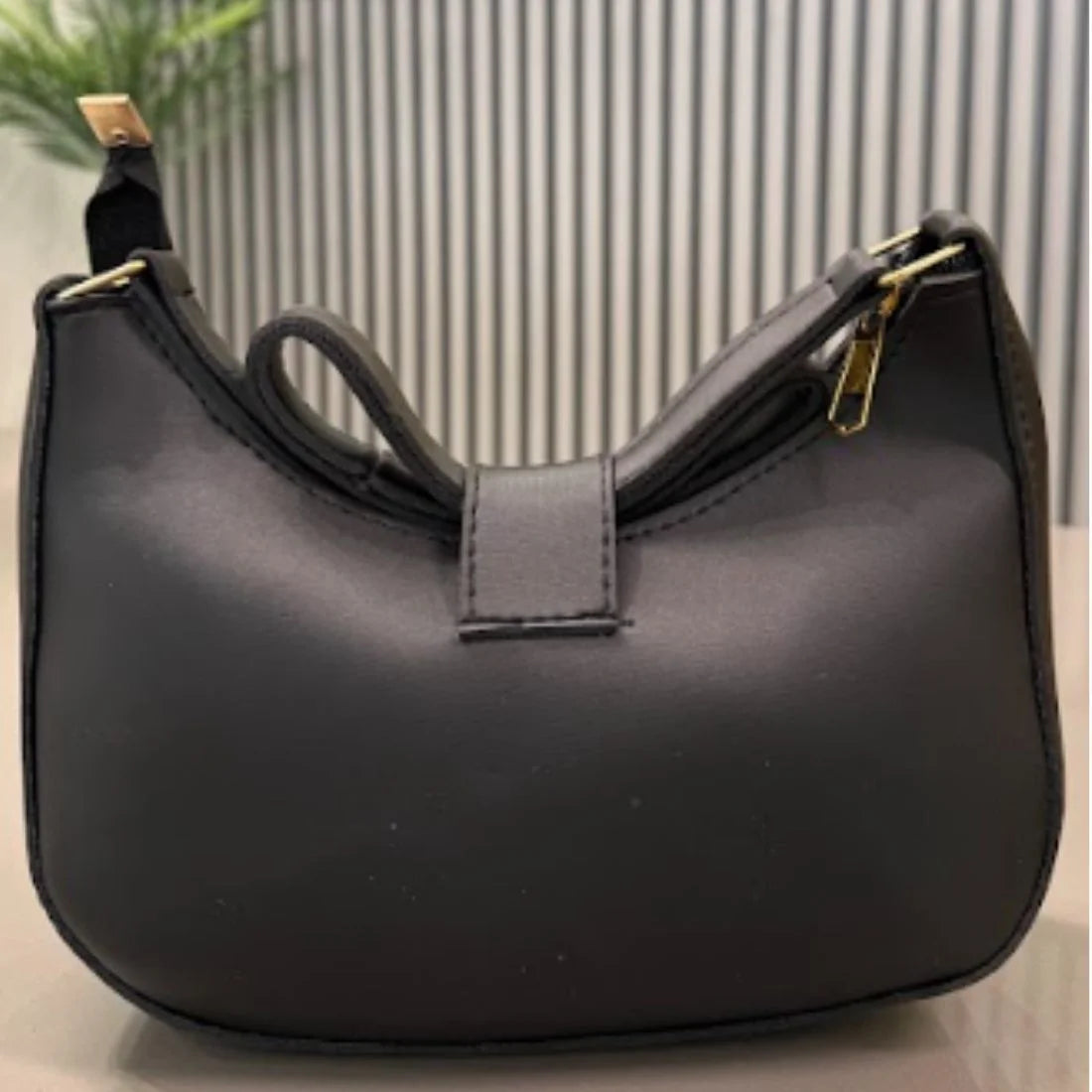 Crescent Leather Luxury Shoulder Bag for Women | Skin Color